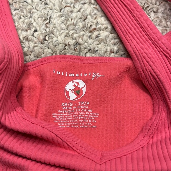 NWT Free People XYZ Bodysuit Pink Tank Top Sz XS/S - Picture 2 of 5